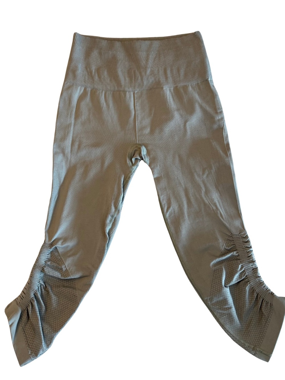 Lululemon In The Flow Seamless Cropped Leggings - Green/Grey